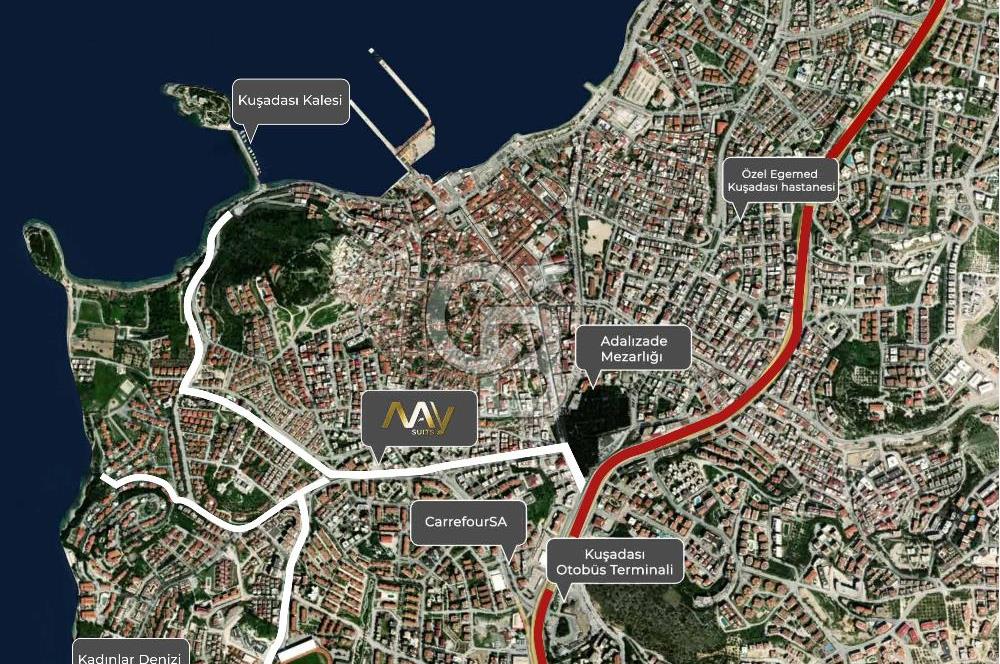 Kuşadası My Suits'te Bahçeli Havuz Manzaralı Suit