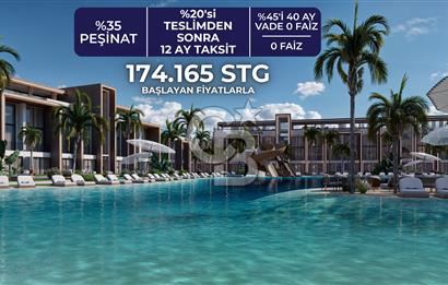 Kıbrıs Ötüken'de Ultra Lüks Lagün Havuzlu Sitede Satılık 2+1 Penthouse Daireler