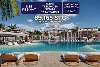Kıbrıs Ötüken'de Ultra Lüks Lagün Havuzlu Sitede Satılık 1+0 Stüdyo Daireler