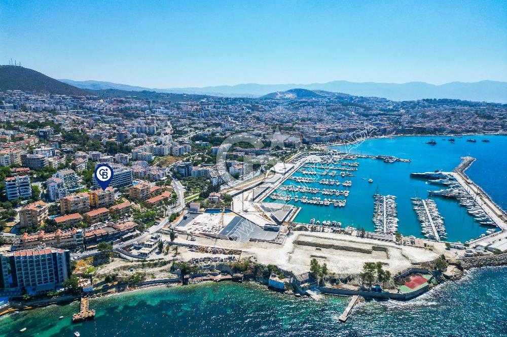 Kuşadası Marina Ege Vista Evlerinde Satılık 5+1 Bahçe Dubleks Daire