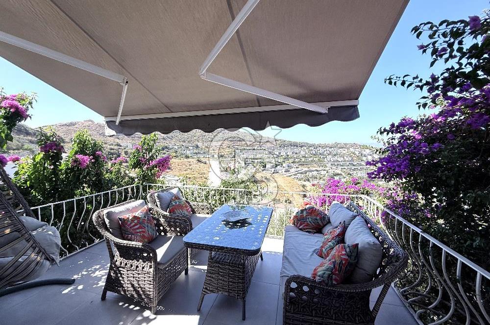 Bodrum Gün Batımı Sitesinde Deniz Manzaralı, Havuzlu 2+1 Müstakil Ev