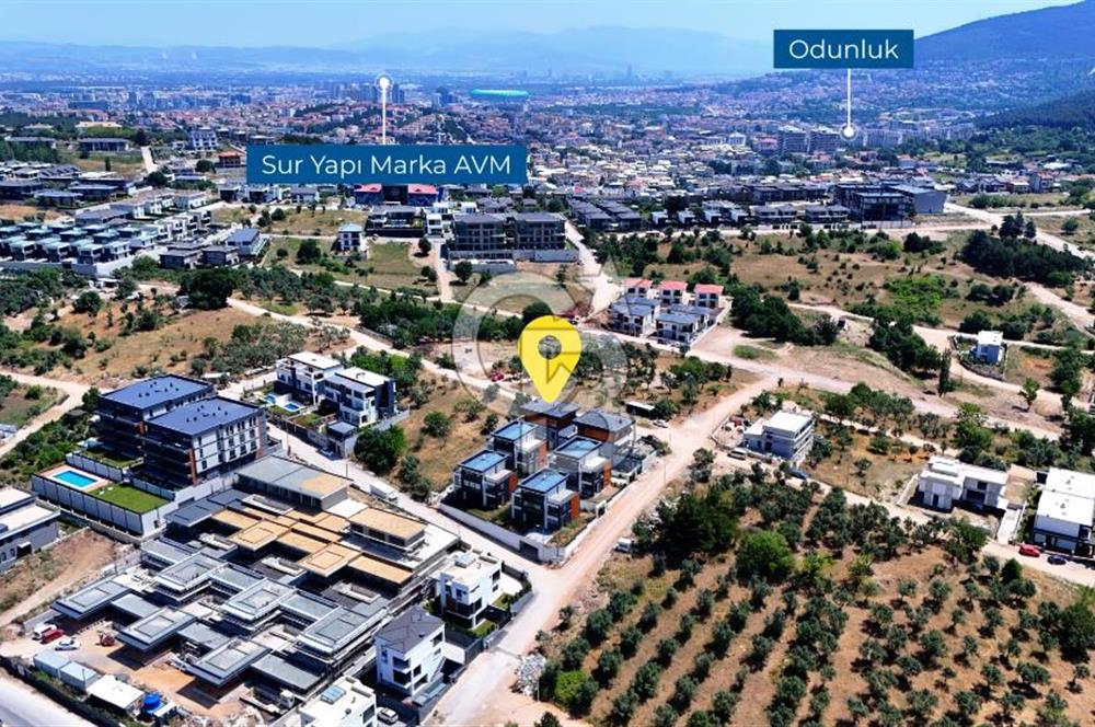 GÜMÜŞTEPEDE MANZARALI MÜSTAKİL HAVUZLU VİLLA