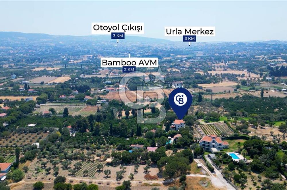  Urla Ağaçlı yol’da Satılık Müstakil Havuzlu Malikane
