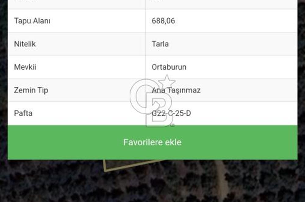 ORHANGAZİ ÇAKIRLI'DA 688 M2 YATIRIMLIK TARLA