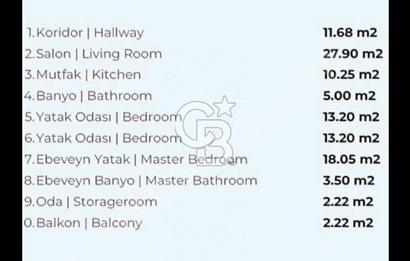 KAZASKER DE 3+1 109 NET BALKONLU DAİRE