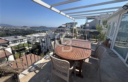 BODRUM BİTEZ'DE KİRALIK HAVUZLU, DENİZ MANZARALI TRİPLEKS VİLLA