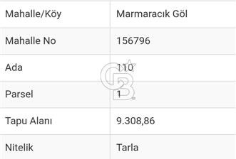 Burak Kul'dan Bursa Marmaracıkta 9308m2 Tek Tapu Fırsat Tarla 