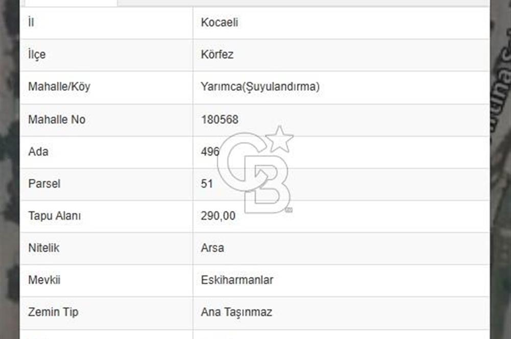 CB Akademi Körfez Yeniyalı'da Ticari İmarlı Satılık Arsa