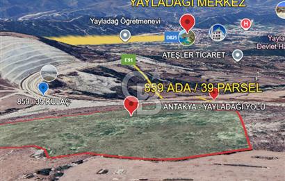 YAYLADAĞI-KULAÇ MAH'DE 77.681 M2 ANA YOLA YAKIN SATILIK TARLA