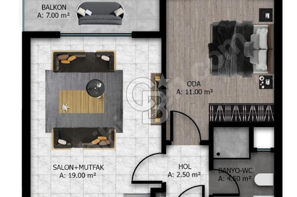 İNŞAASI DEVAM EDEN PROJEDEN LÜKS 1+1 SATILIK DAİRE