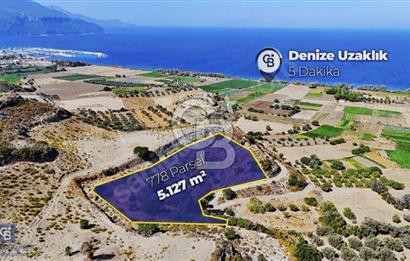 Datça Satılık Karaköy'de Full Deniz Manzaralı Yolu Olan Tarla