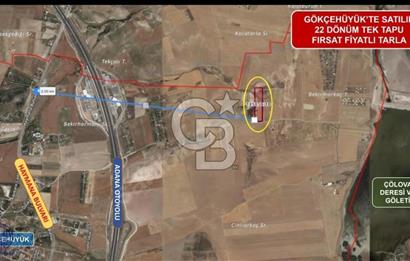 GÖLBAŞI GÖKÇEHÖYÜK MAHALLESİ SATILIK 22.202 M2 TEK TAPU TARLA