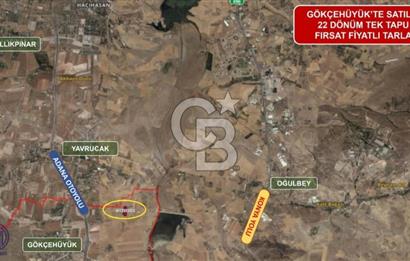 GÖLBAŞI GÖKÇEHÖYÜK MAHALLESİ SATILIK 22.202 M2 TEK TAPU TARLA