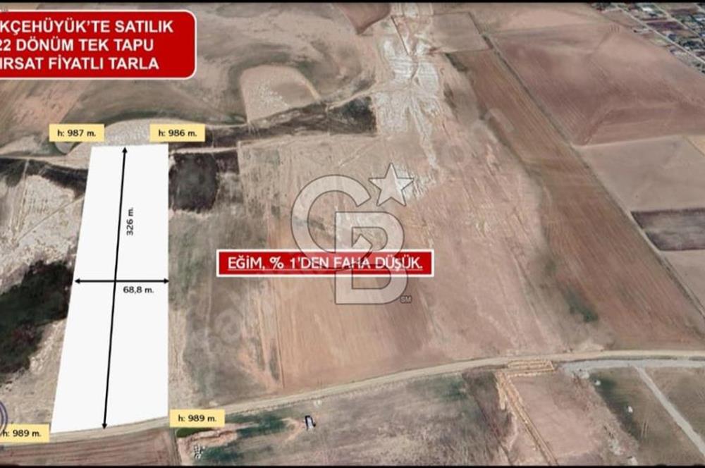 GÖLBAŞI GÖKÇEHÖYÜK MAHALLESİ SATILIK 22.202 M2 TEK TAPU TARLA