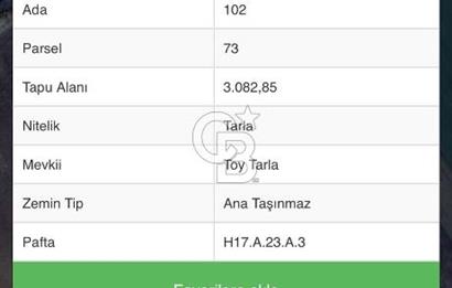 ÇANAKKALE SULUCA'DA BOĞAZ MANZARALI SATILIK TARLA