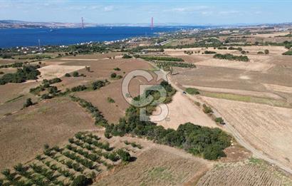ÇANAKKALE SULUCA'DA BOĞAZ MANZARALI SATILIK TARLA