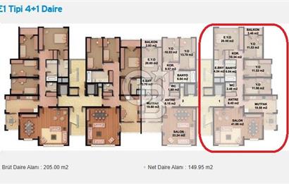 Ataşehir Kentplus 3352'de Havuz Mnz. Büyük Tip Kiralık 4+1 Daire