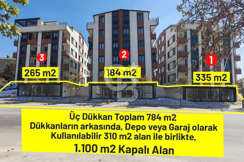 Barış Mh Dr.Zeki Acar Cd KİRALIK Toplam 784 m2 Üç Dükkan