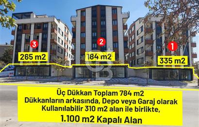 Barış Mh Dr.Zeki Acar Cd KİRALIK Toplam 784 m2 Üç Dükkan