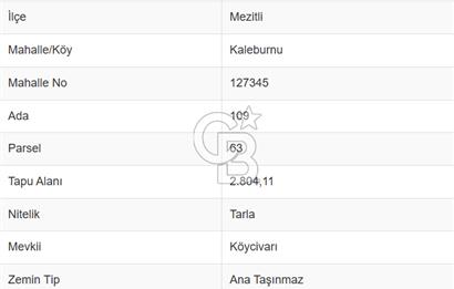 Mersin Mezitli Cemilli Baraj Manzaralı Satılık Tarla