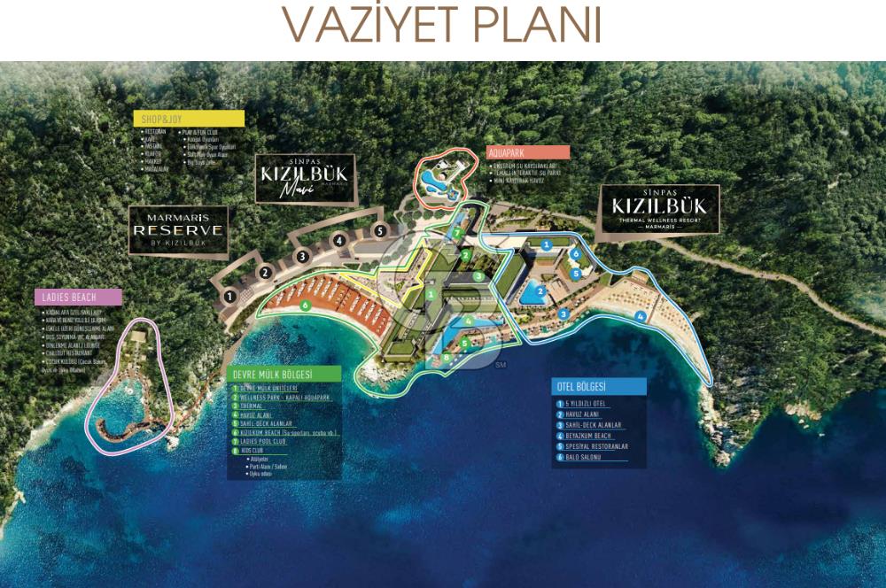 SİNPAŞ KIZILBÜK MARMARİS ORMAN MANZARALI DEVREMÜLK