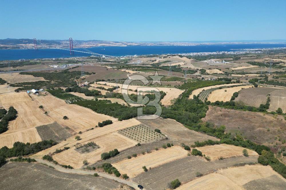 ÇANAKKALE KOCAVELİ'DE KÖPRÜ VE DENİZ MANZARALI SATILIK TARLA