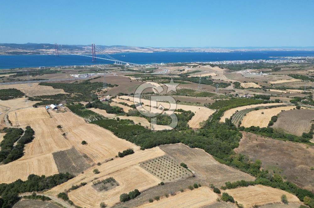 ÇANAKKALE KOCAVELİ'DE KÖPRÜ VE DENİZ MANZARALI SATILIK TARLA