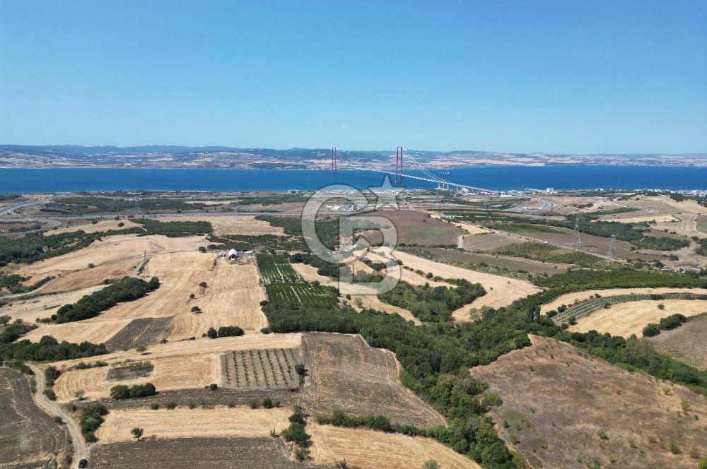 ÇANAKKALE KOCAVELİ'DE KÖPRÜ VE DENİZ MANZARALI SATILIK TARLA