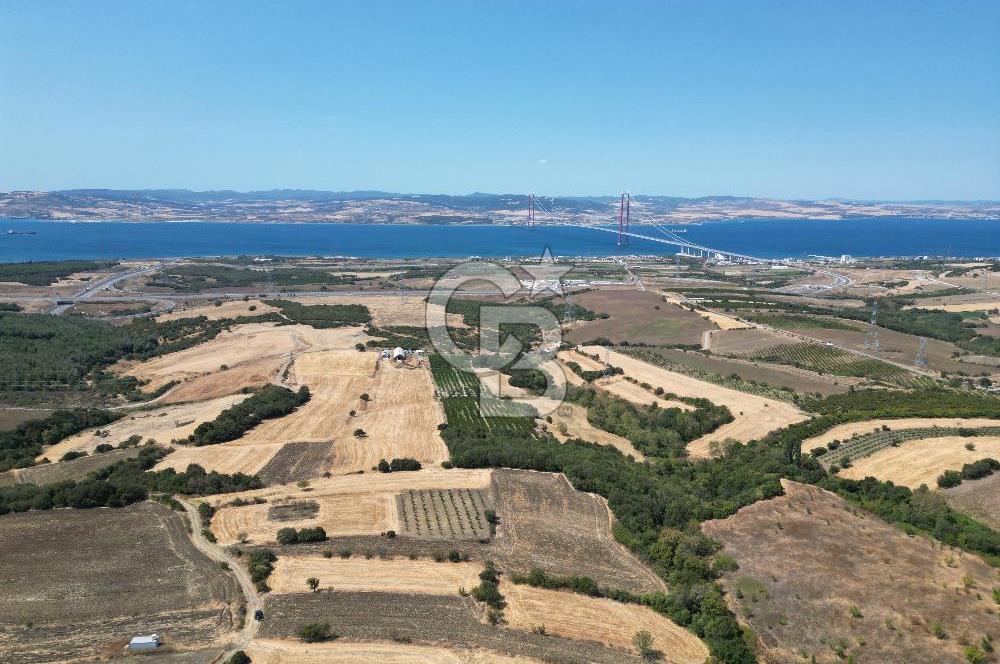 ÇANAKKALE KOCAVELİ'DE KÖPRÜ VE DENİZ MANZARALI SATILIK TARLA
