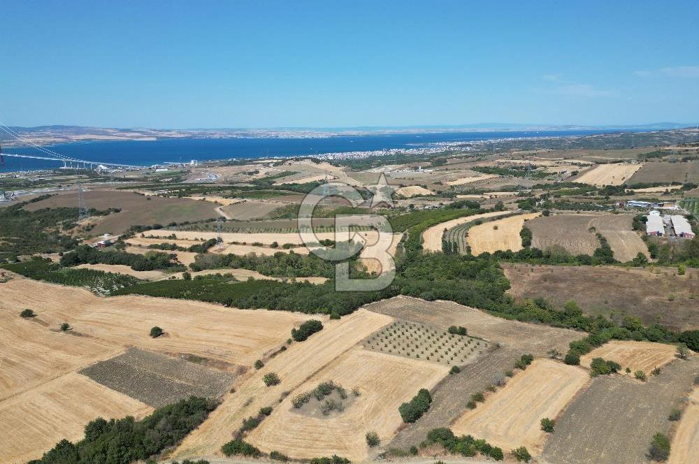 ÇANAKKALE KOCAVELİ'DE KÖPRÜ VE DENİZ MANZARALI SATILIK TARLA
