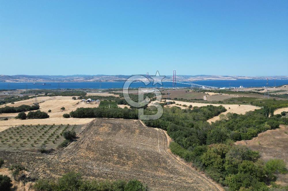 ÇANAKKALE KOCAVELİ'DE KÖPRÜ VE DENİZ MANZARALI SATILIK TARLA