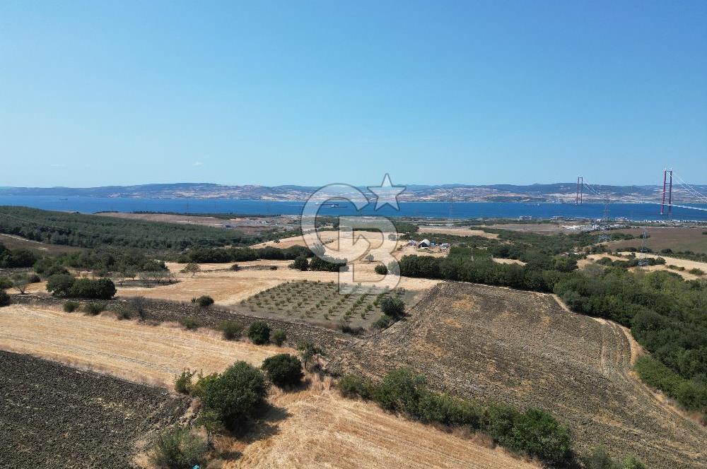 ÇANAKKALE KOCAVELİ'DE KÖPRÜ VE DENİZ MANZARALI SATILIK TARLA