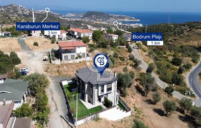 Karaburun Saip Mahallesi'nde Doğa ve Deniz Manzaralı Villa