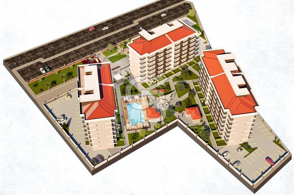 CB Güvencesiyle Golden Park Sitesinde 1+1 Çift Balkon Özel Daire
