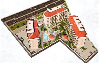 CB Güvencesiyle Golden Park Sitesinde 1+1 Çift Balkon Özel Daire