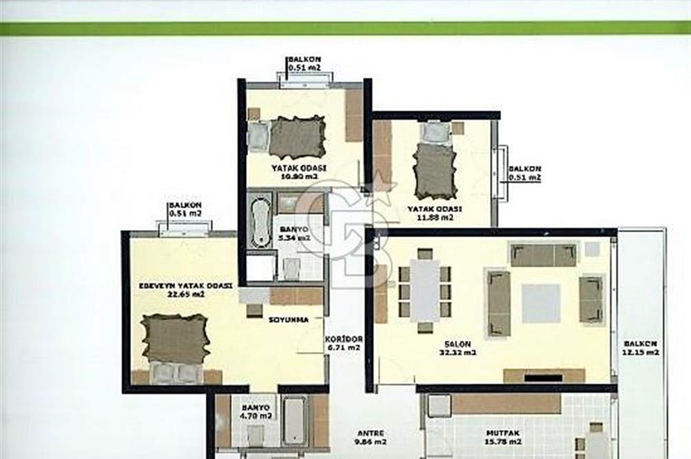MAVİŞEHİR EMLAKKONUT HAVUZ MANZARALI 3+1 BÜYÜK TİP KİRALIK DAİRE