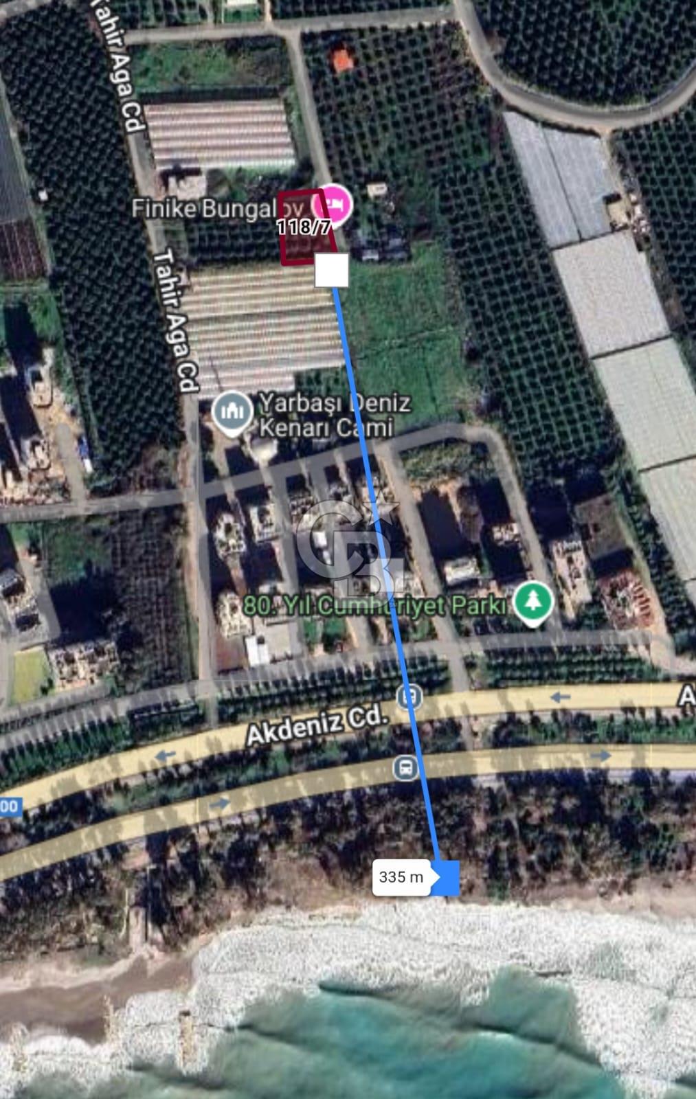 ANTALYA FİNİKE'DE 981 m2 0.75 İMARLI ARSA