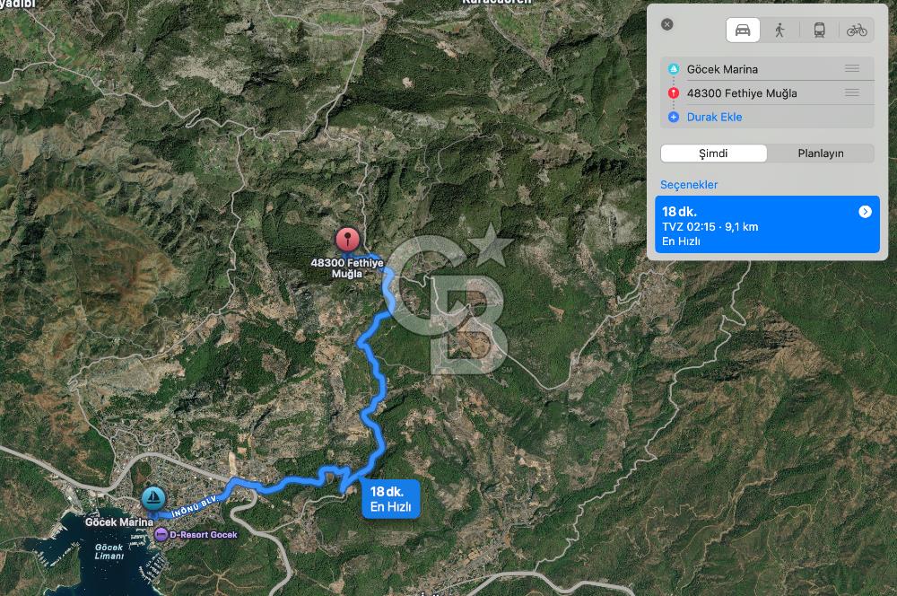 GÖCEK TE MARİNAYA YAKIN ZEYTİNLİK YATIRIM VE YAŞAM FIRSATI