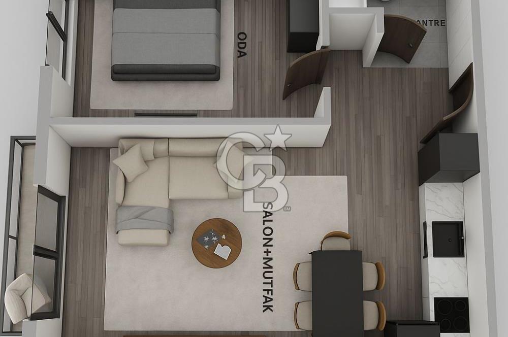 PROKOL YOLU ÜZERİ/ENDEMİK VADİ MANZARA/YERDEN ISITMALI 1+1 DAİRE