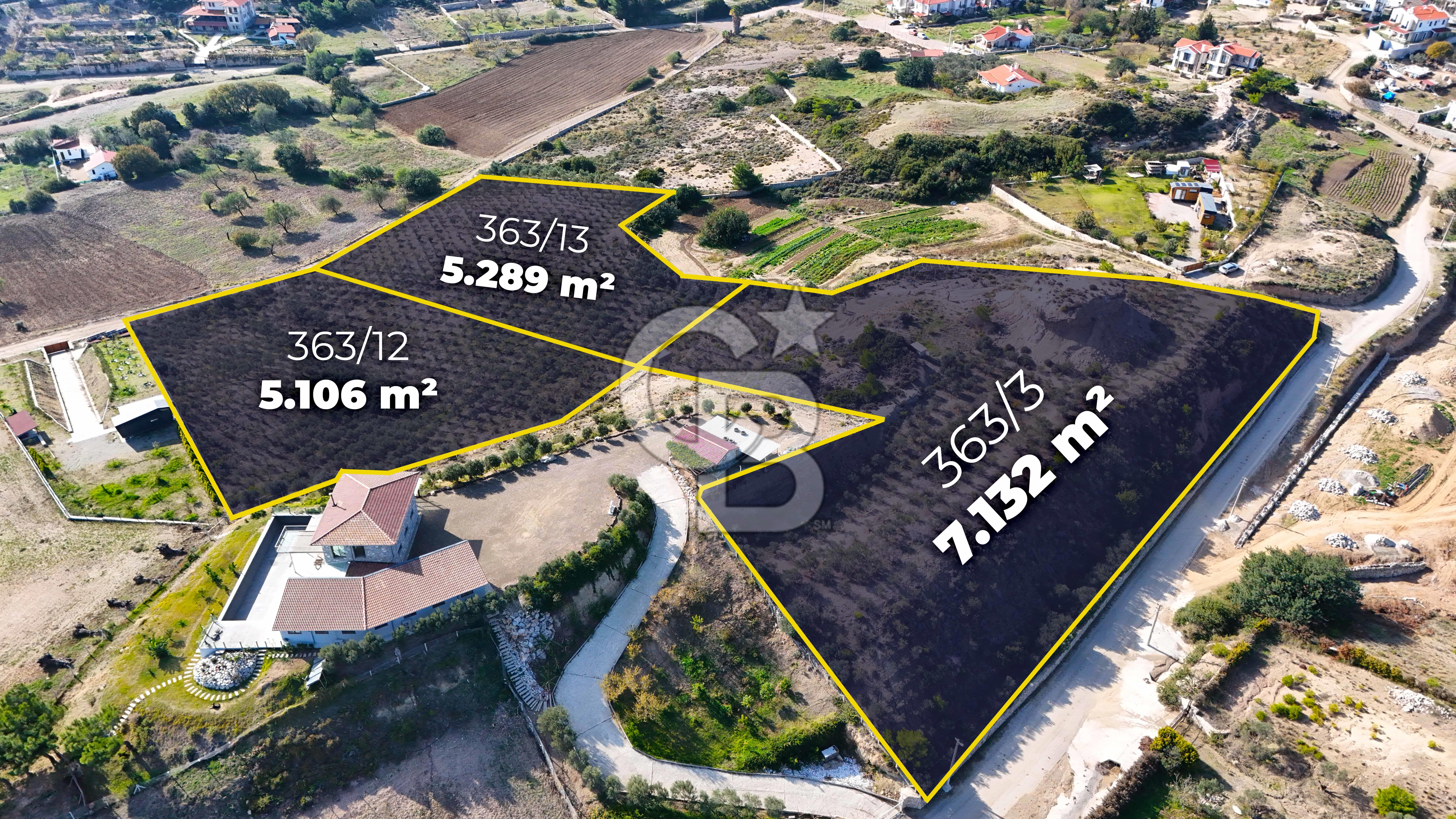 DATÇA KIZLAN'DA DOĞA VE DENİZ MANZARALI 17.528 m2 SATILIK TARLA