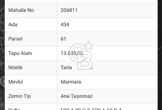 ÇATALCA BİNKILIÇ FATİH MAH.247 M2 TARLA