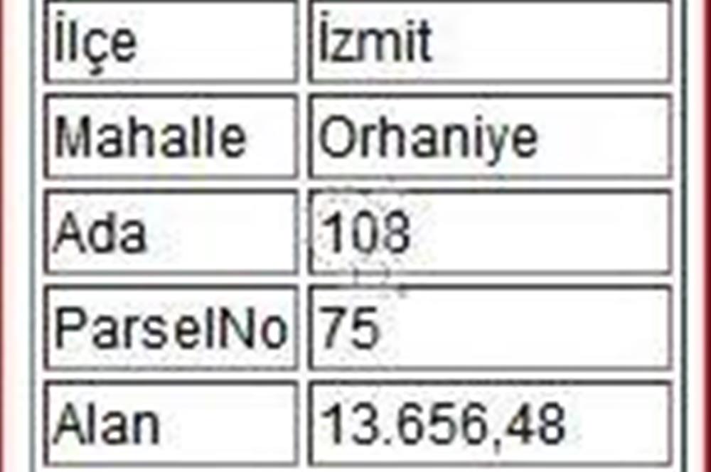 İZMİT ORHANİYE’DE YERLEŞİM YERİNE YAKIN FIRSAT 13.656 m2