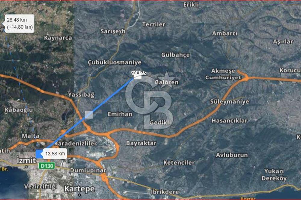 İZMİT ORHANİYE’DE YERLEŞİM YERİNE YAKIN FIRSAT 13.656 m2