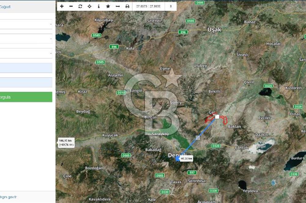 Çal Yukarıseyitte Satılık Tarla Yerleşime ve çal tokilere yakın
