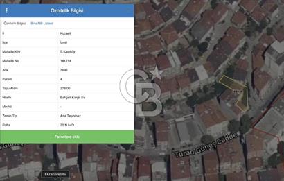 TURAN GÜNEŞ CD. ÜZERİ SATILIK 278 M2 TİCARİ VE KONUT İMARLI ARSA