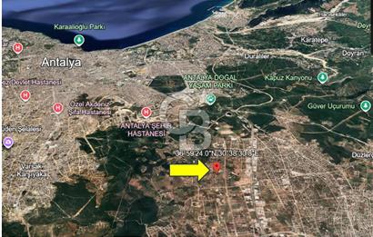 Antalya Döşemealtı Yeşilbayırda Satılık İmarlı Villa Arsası