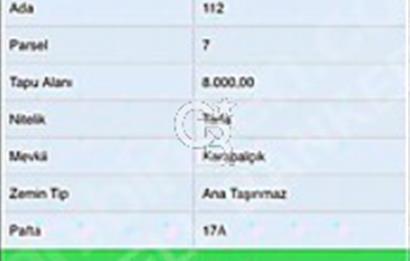 Çanakkale Bayramiç Sarıot satılık tarla