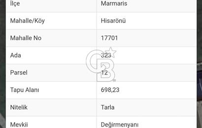 Marmaris'te 698 m2 Villa İmarlı Arsa