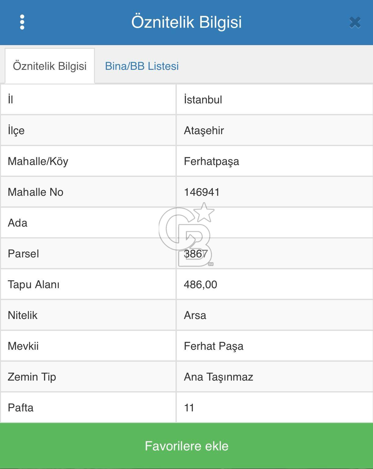 ATAŞEHİR FERHATPAŞA'DA 486 M2 ARSA 45.SOKAK
