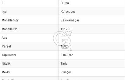 CB BLACK'TAN KARACABEY ESKİKARAAĞAÇ'TA YOLA CEPHE TARLALAR